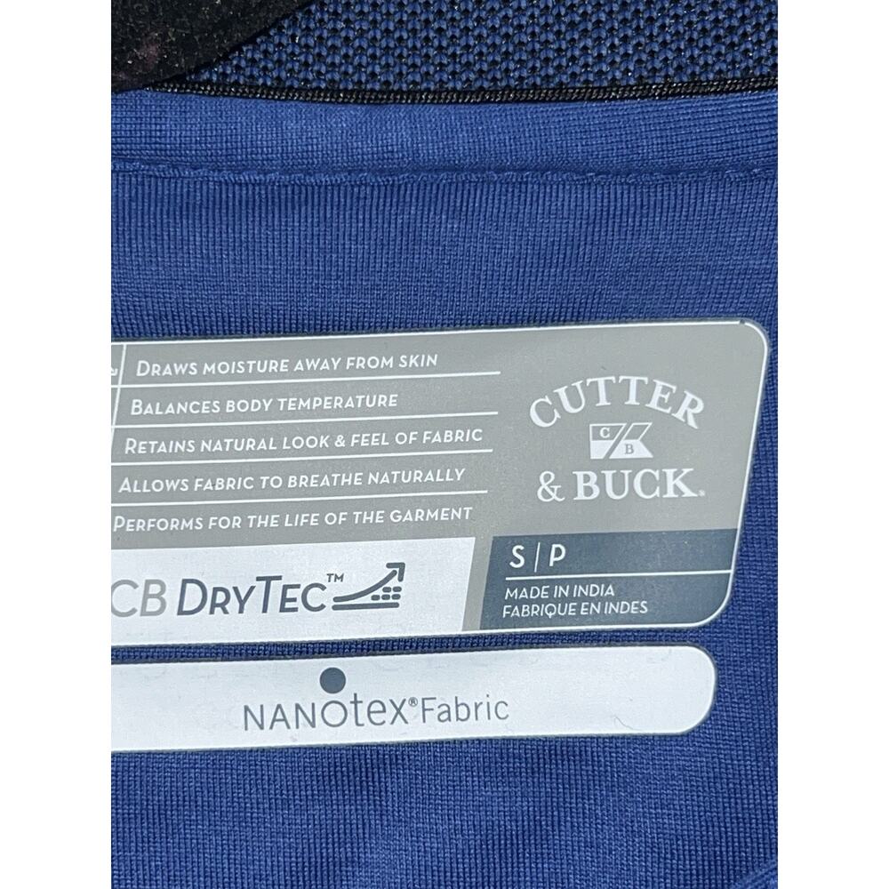 Cutter & Buck Polo Men’s S Short Sleeve DryTec Luxe Comfort Stretch Blue NEW